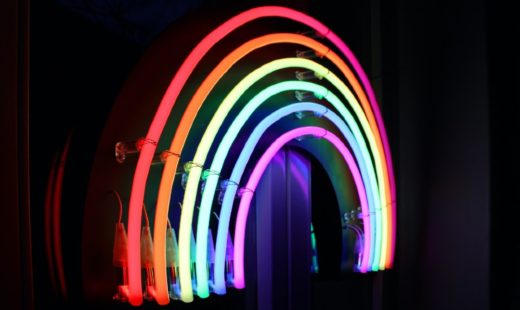Neon rainbow sign