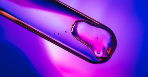 Purple personal lubricant abstract