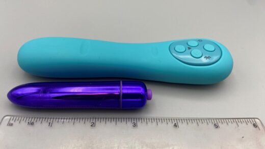MysteryVibe Poco bendable vibrator and bullet vibrator with ruler