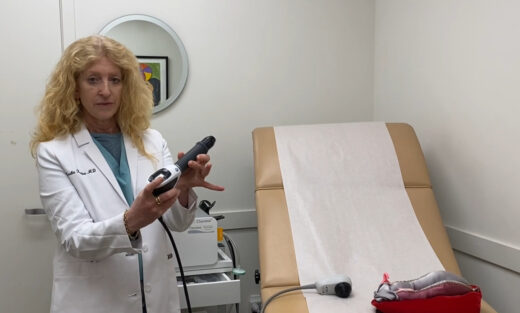 Screenshot of what is Cliovana treatment demo with Dr. Leslie Kardos.