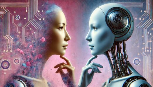 Love and Sex with Robots Conference abstract image of woman with humanoid robot